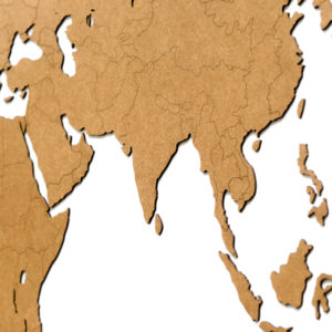 Карта мира Wall Decoration Brown 180 x 108 cm