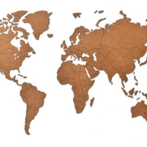 Карта мира Wall Decoration Brown 90 x 54 cm