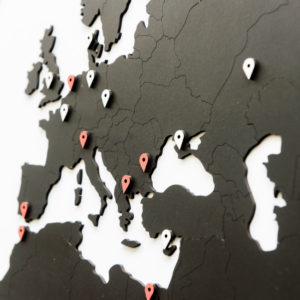 Карта мира Wall Decoration Black 180 x 108 cm