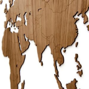 Карта мира Wall Decoration EXCLUSIVE 280×170 cm (Американский Орех)