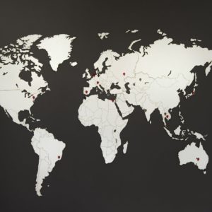 Карта мира Wall Decoration White 180 x 108 cm