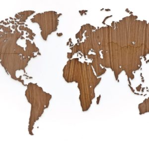 Карта мира Wall Decoration EXCLUSIVE 180×108 cm (Американский Орех)