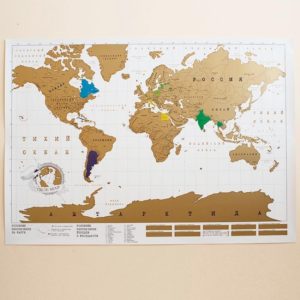 Truemap Original – большая стиральная скретч карта путешествий