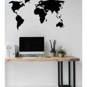 Карта мира La Contre’e 120×55 cm черная